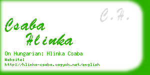 csaba hlinka business card